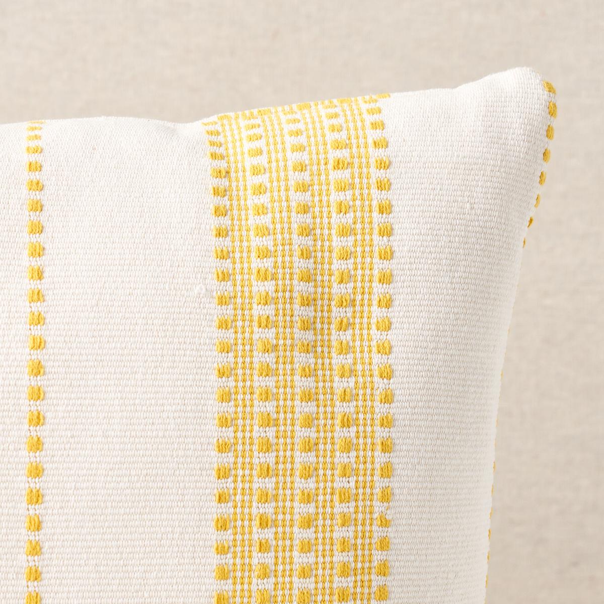Schumacher Yellow 20" x 12" Lubeck Stripe Pillow