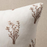 Schumacher Stora Embroidery Ivory 22" x 22" Pillow