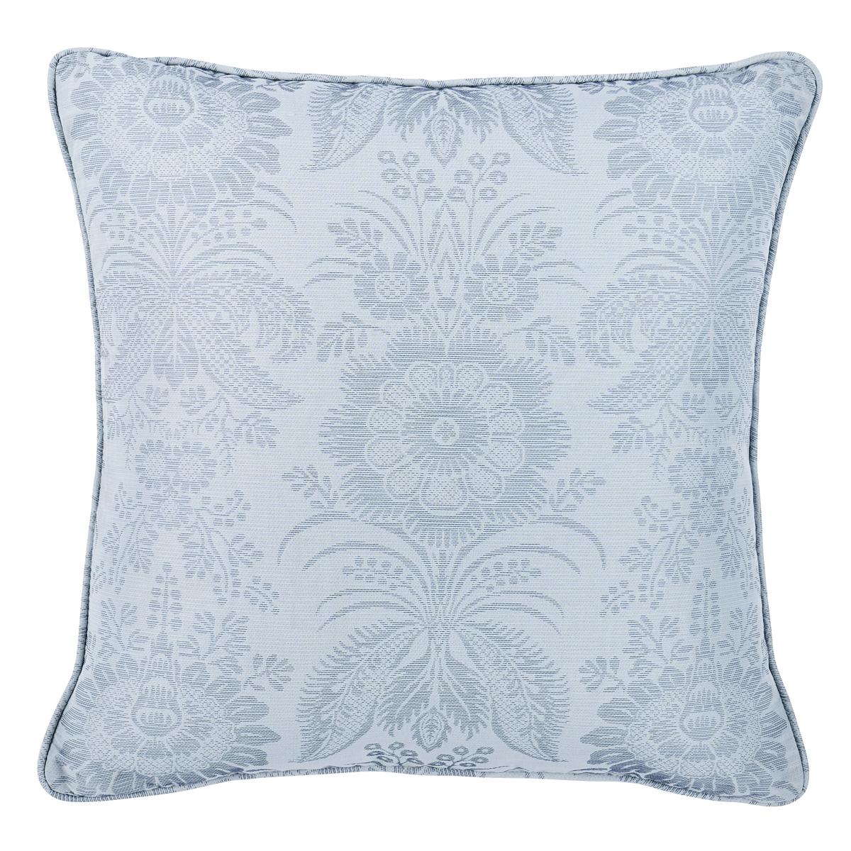 Schumacher Blue 20" x 20" Greta Pillow
