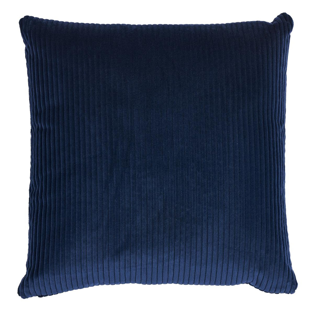 Schumacher Wyatt Corduroy Navy 18" x 18" Pillow