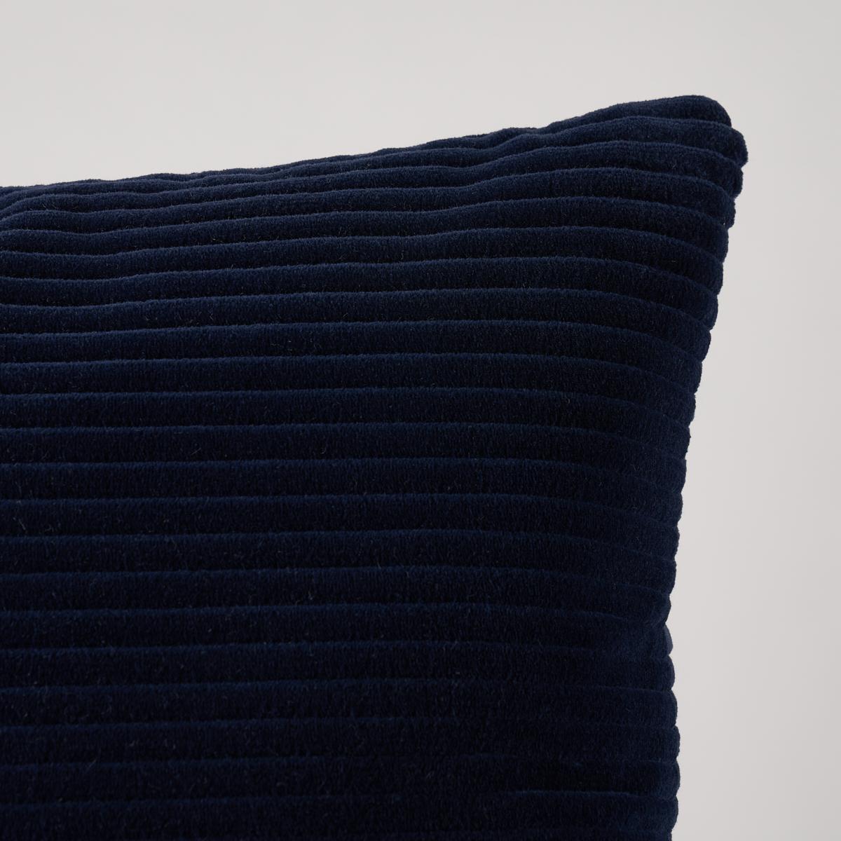 Schumacher Navy 18" x 18" Wyatt Corduroy Pillow