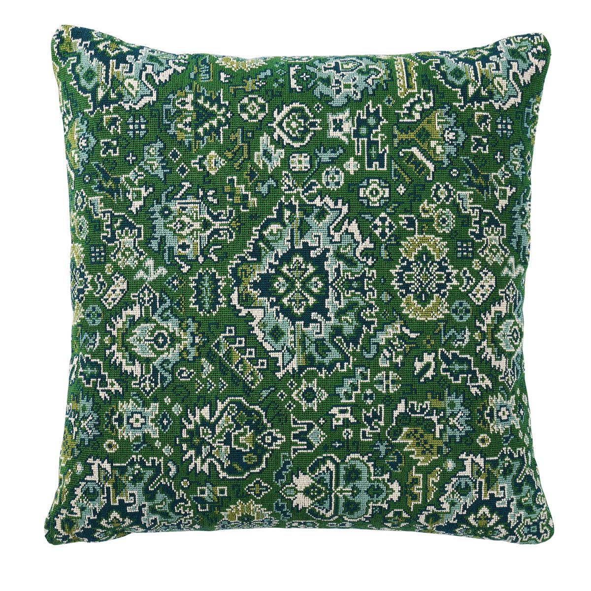 Schumacher Pallay Epingle Emerald 20" x 20" Pillow