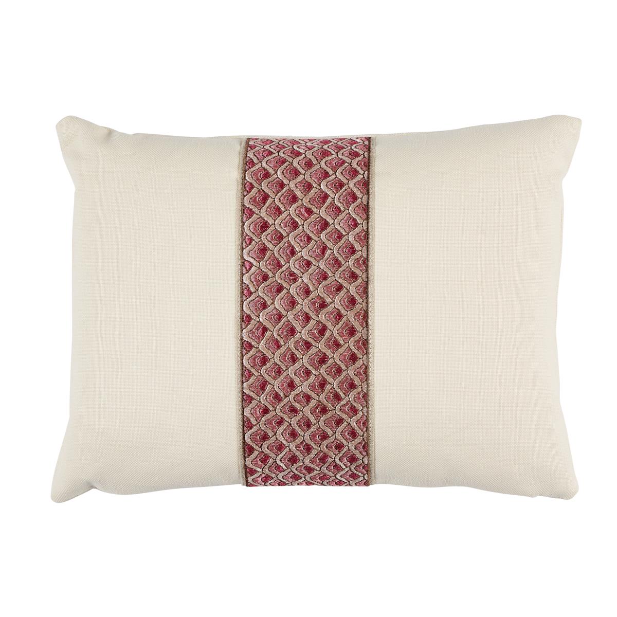 Schumacher Sunrise Embroidery Pink 16" x 12" Pillow