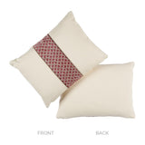 Schumacher Sunrise Embroidery Pink 16" x 12" Pillow