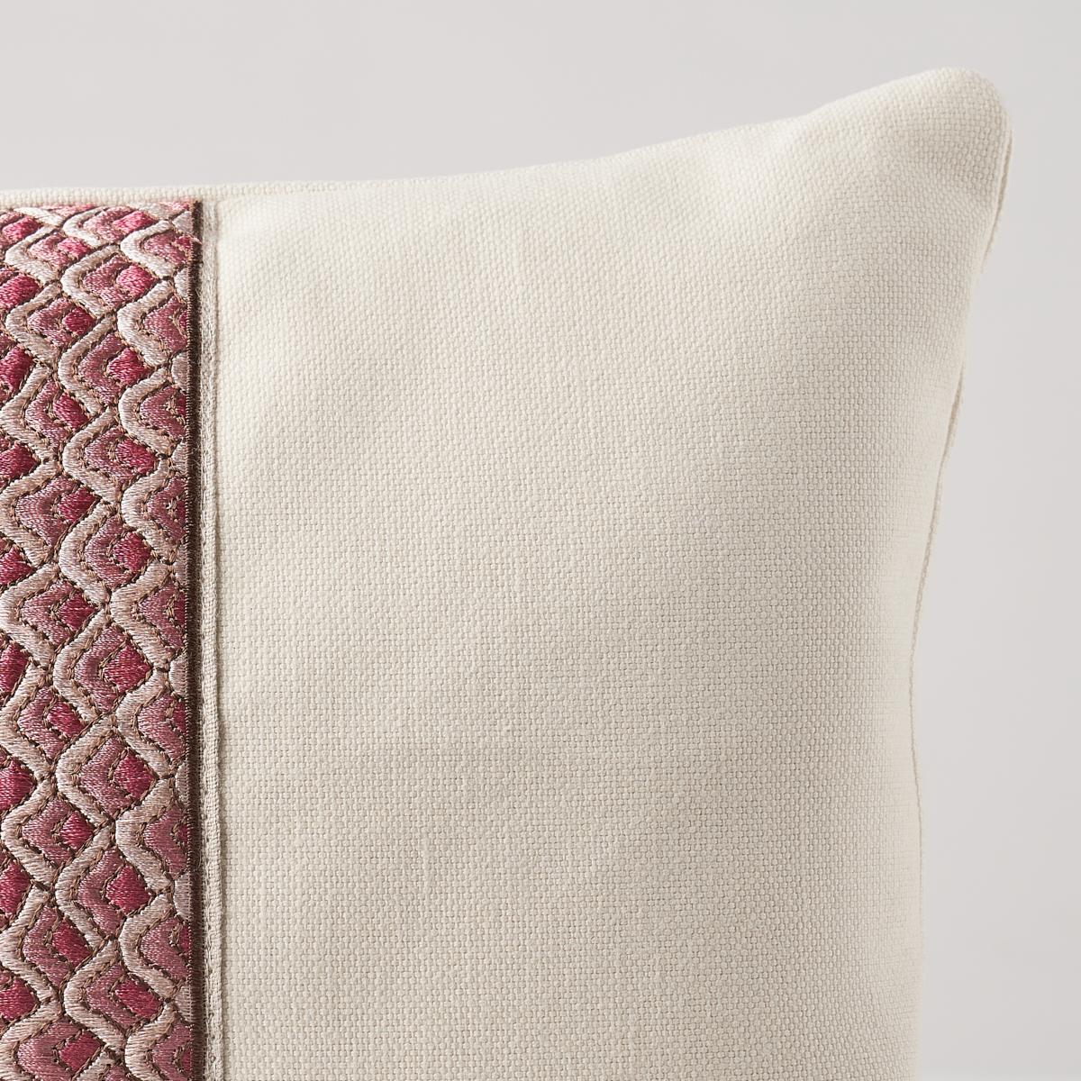 Schumacher Sunrise Embroidery Pink 16" x 12" Pillow