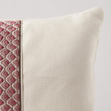 Schumacher Sunrise Embroidery Pink 16" x 12" Pillow