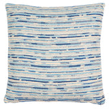 Schumacher Blue 18" x 18" Tomori Indoor/Outdoor Pillow