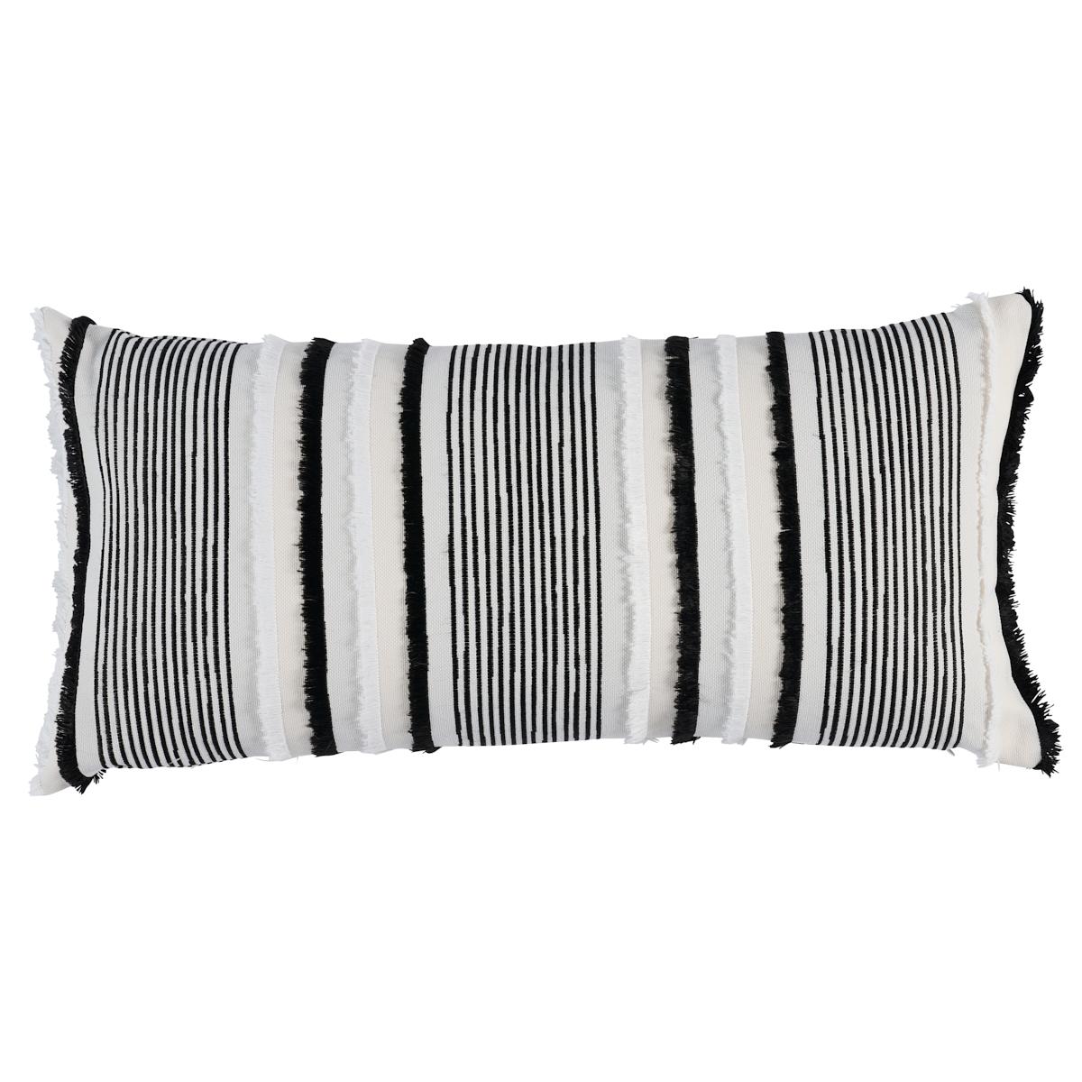 Schumacher Black 24" x 12" Billy I/O Pillow