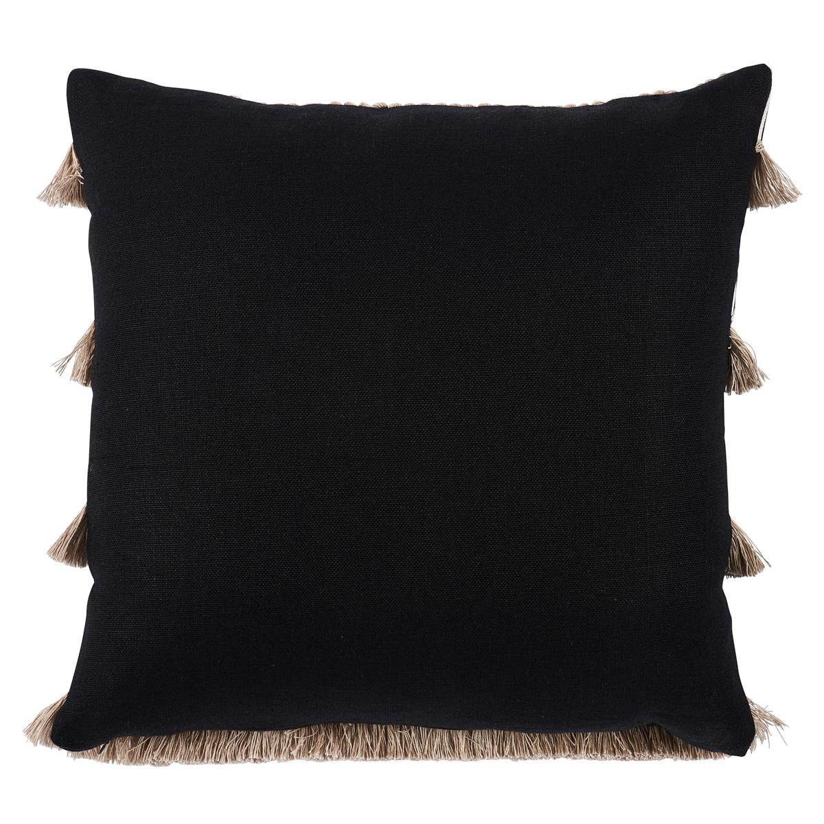Schumacher Graphic Fringe Black 22" x 22" Pillow