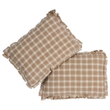 Schumacher Flax 18" x 12" Crawford Check Pillow