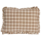 Schumacher Flax 18" x 12" Crawford Check Pillow