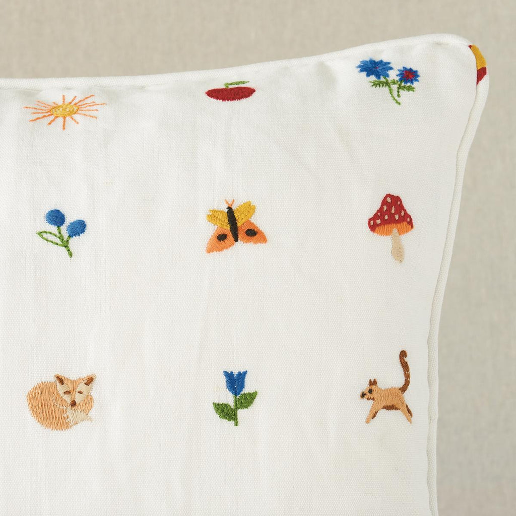 Schumacher Tiny Things Embroidery Multi 16" x 12" Pillow