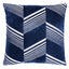 Schumacher Navy On White 20" x 20" Jessie Cut Velvet Pillow