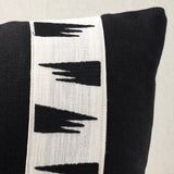 Schumacher Tutsi Tape Ivory 24" x 12" Pillow