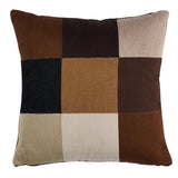 Schumacher Strong Neutral 15" x 15" Embroidered Tile Pillow