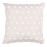 Schumacher Ivory On Natural 14" x 14" Taylor Embroidery Pillow