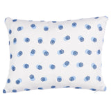 Schumacher Blue On Ivory 16" x 12" Taylor Embroidery Pillow