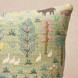 Schumacher Green 20" x 14" Las Colinas Scenic Tapestry Pillow