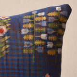 Schumacher Multi On Navy 18" x 12" Annika Floral Tapestry Pillow