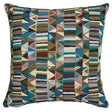 Schumacher Peacock 20" x 20" Bizantino Quilted Weave Pillow