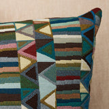 Schumacher Peacock 20" x 20" Bizantino Quilted Weave Pillow