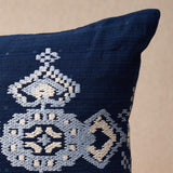 Schumacher Indigo 24" x 12" Nadira Embroidery Pillow