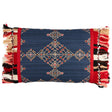 Schumacher Indigo 18" x 12" Kalindi Embroidery Pillow