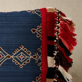 Schumacher Indigo 18" x 12" Kalindi Embroidery Pillow
