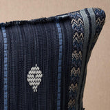 Schumacher Denim And Indigo 20" x 20" Aravali Patchwork Pillow