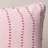 Schumacher Rose 24" x 12" Elodie Embroidery Pillow