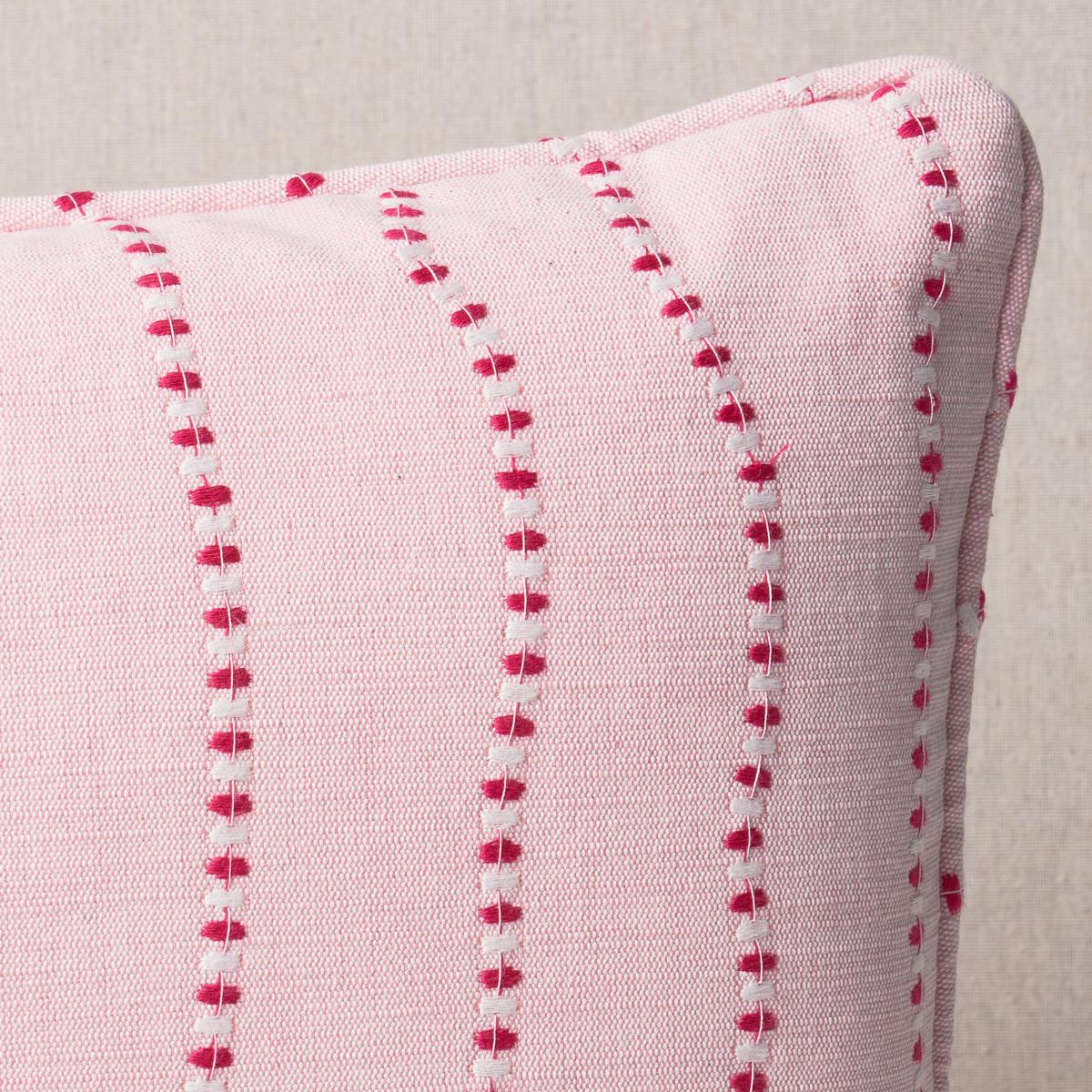Schumacher Elodie Embroidery Rose 24" x 12" Pillow