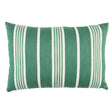 Schumacher Hampton Stripe I/O Emerald 20" x 14" Pillow