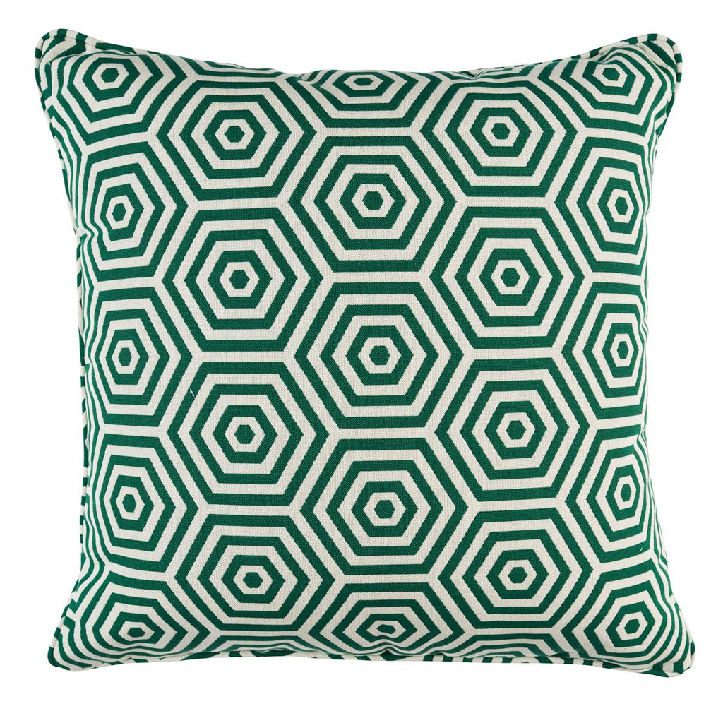 Schumacher Bees Knees I/O Emerald 18" x 18" Pillow