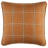 Schumacher Camel 20" x 20" Blackburn Merino Plaid Pillow