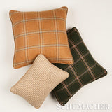 Schumacher Blackburn Merino Plaid Camel 20" x 20" Pillow