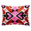 Schumacher Pink & Orange 20" x 16" Adana Silk Velvet Pillow