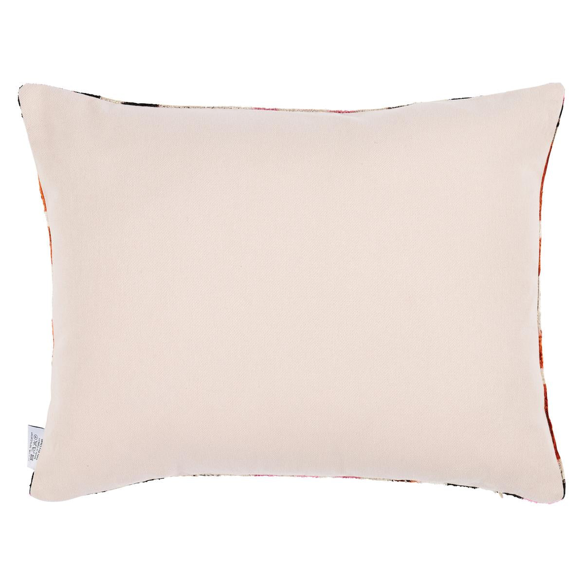 Schumacher Pink & Orange 20" x 16" Adana Silk Velvet Pillow