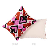 Schumacher Pink & Orange 20" x 16" Adana Silk Velvet Pillow