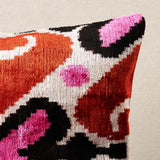 Schumacher Adana Silk Velvet Pink & Orange 20" x 16" Pillow