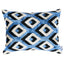 Schumacher Blue & Black 20" x 16" Mersin Silk Velvet Pillow