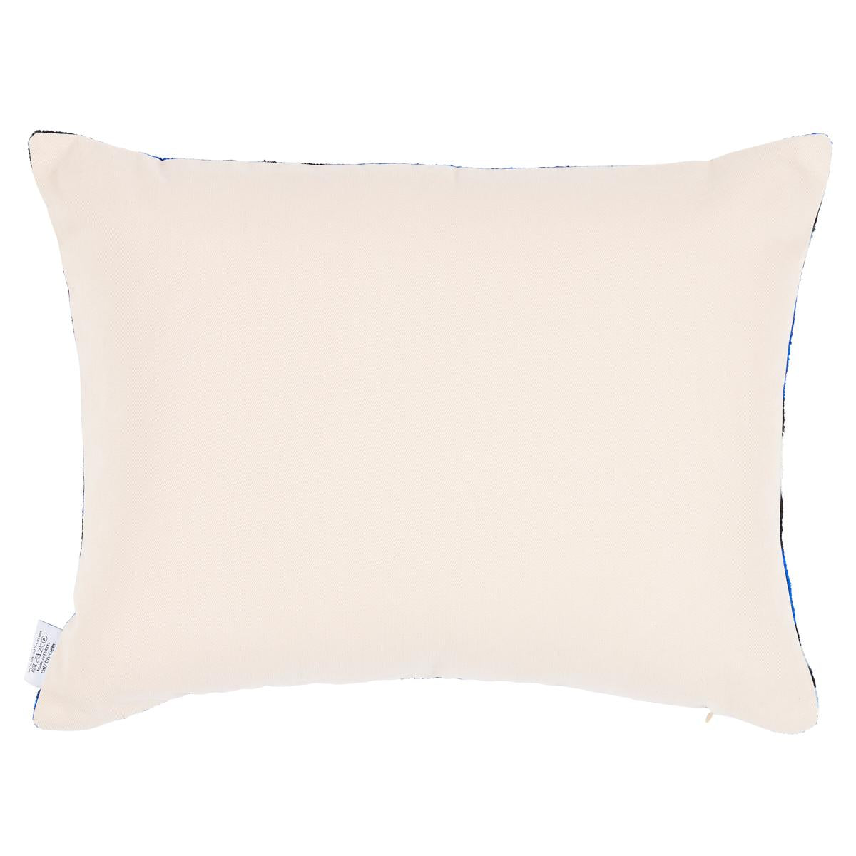 Schumacher Indigo 20" x 16" Bodrum Silk Velvet Pillow
