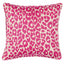 Schumacher Fuschia/Natural 22" x 22" Iconic Leopard Pillow