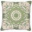 Schumacher Leaf Green 20" x 20" Montecito Medallion Pillow
