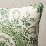 Schumacher Montecito Medallion Leaf Green 20" x 20" Pillow