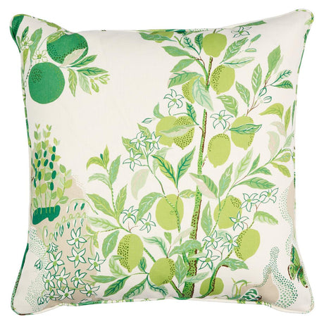Schumacher Leaf 22" x 22" Citrus Garden I/O Pillow