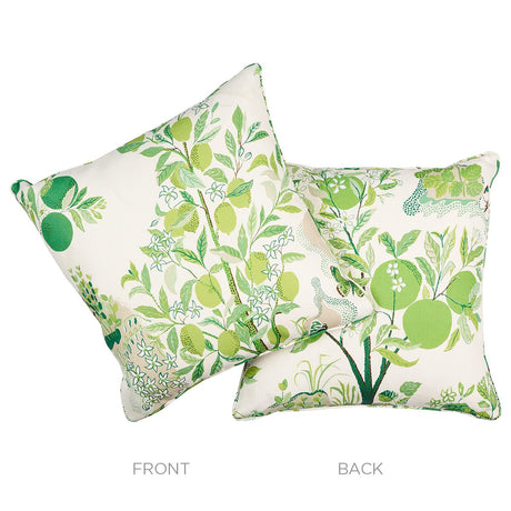 Schumacher Leaf 22" x 22" Citrus Garden I/O Pillow