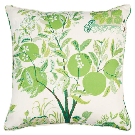 Schumacher Leaf 22" x 22" Citrus Garden I/O Pillow