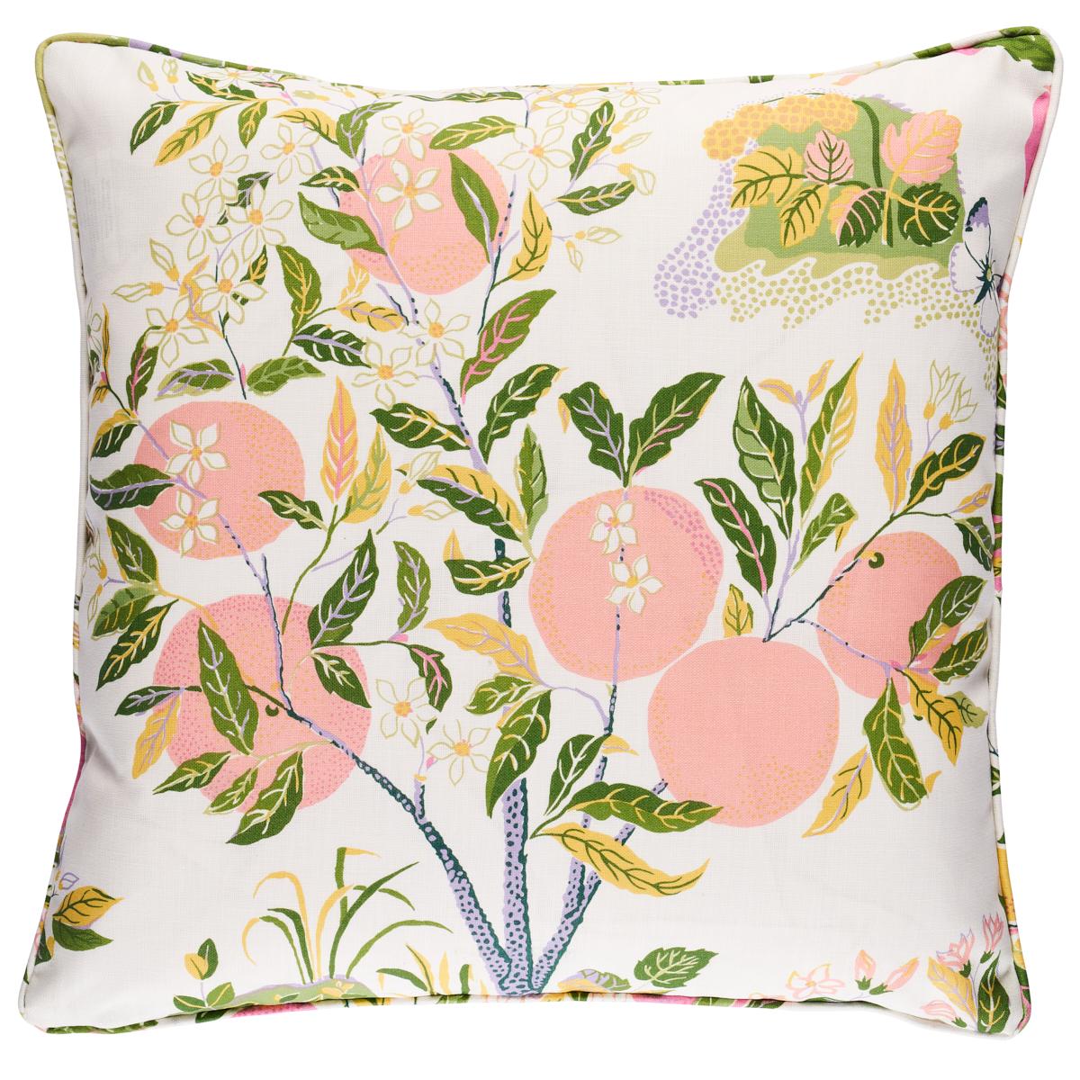Schumacher Garden 22" x 22" Citrus Garden I/O Pillow