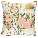 Schumacher Garden 22" x 22" Citrus Garden I/O Pillow
