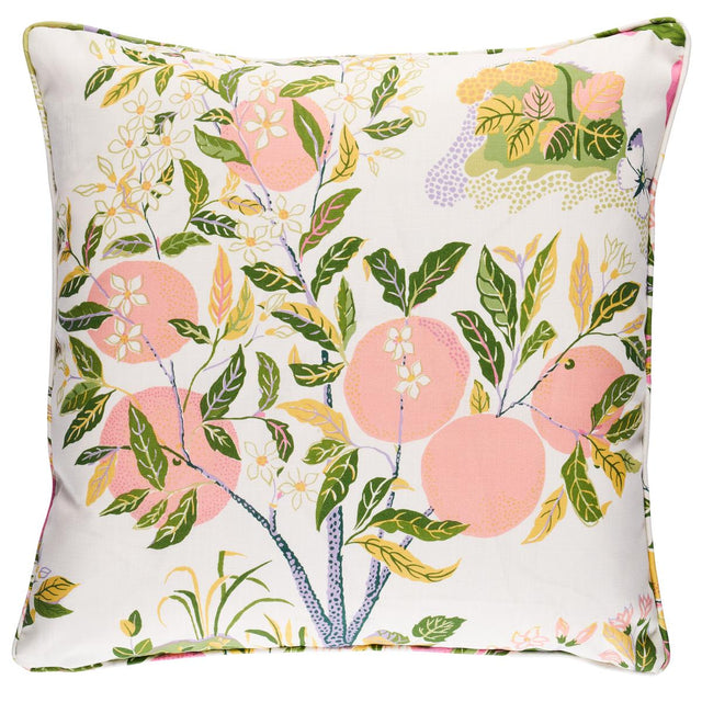 Schumacher Garden 22" x 22" Citrus Garden I/O Pillow